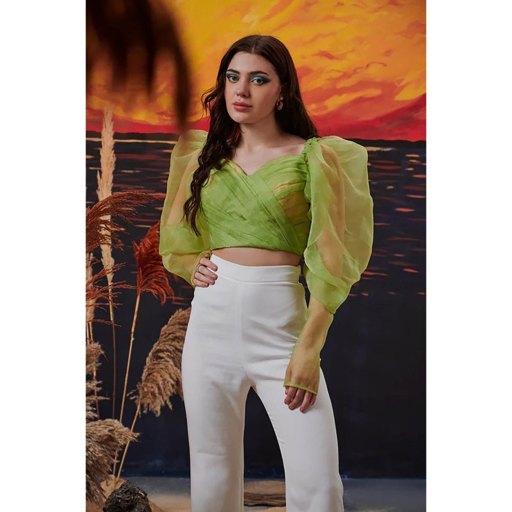 Kayjay by Kritika Jain Broccoli Crop Top
