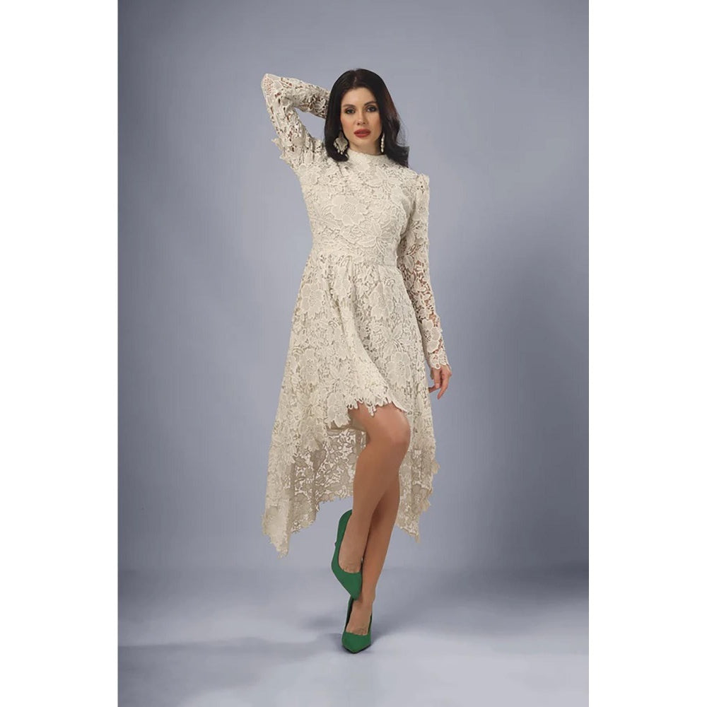 Kayjay by Kritika Jain Mommy White Knee Length Dress