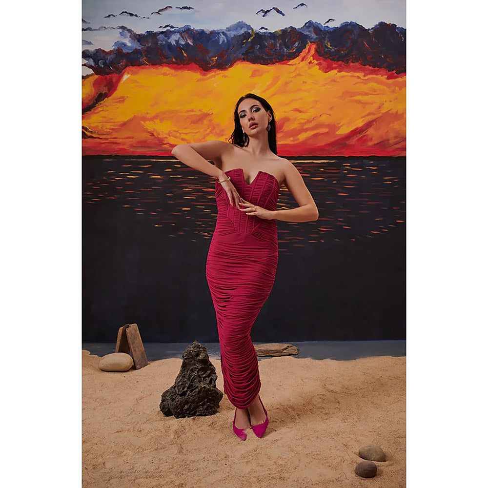 Kayjay by Kritika Jain Kardashian Pink Maxi Dress
