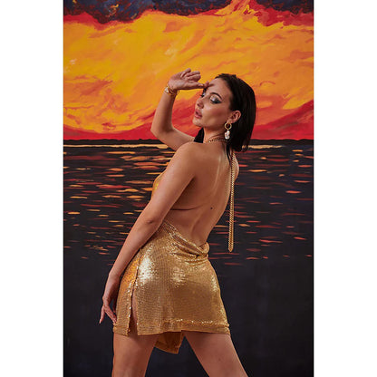 Kayjay by Kritika Jain 24 Karat Gold Mini Dress