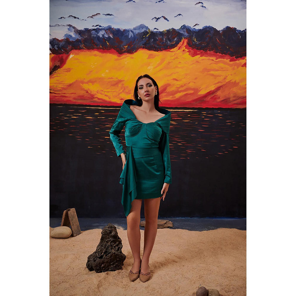 Kayjay by Kritika Jain Blake Green Mini Dress