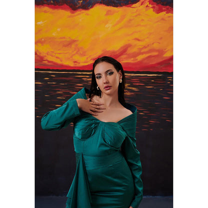 Kayjay by Kritika Jain Blake Green Mini Dress