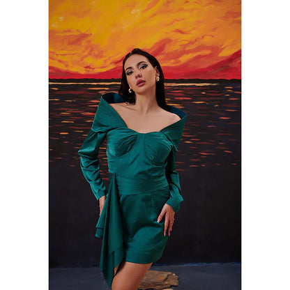 Kayjay by Kritika Jain Blake Green Mini Dress