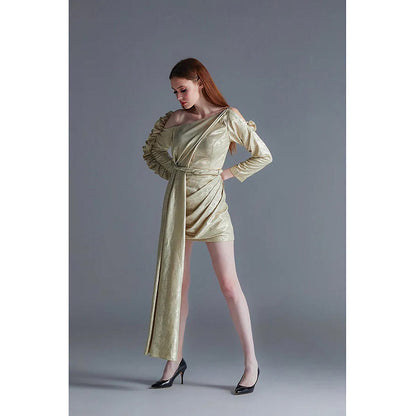 Kayjay by Kritika Jain Cannes Gold Mini Dress