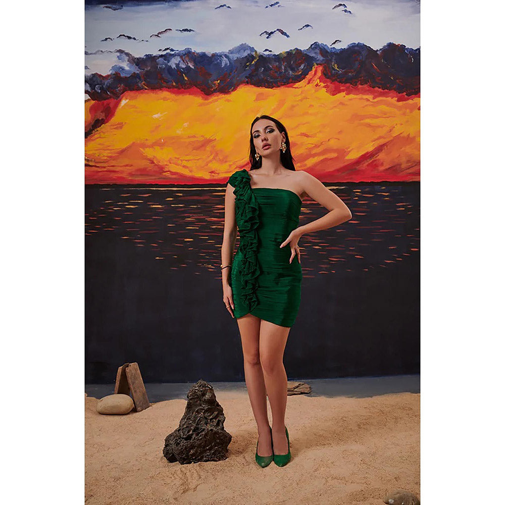 Kayjay by Kritika Jain Linda Green Mini Dress