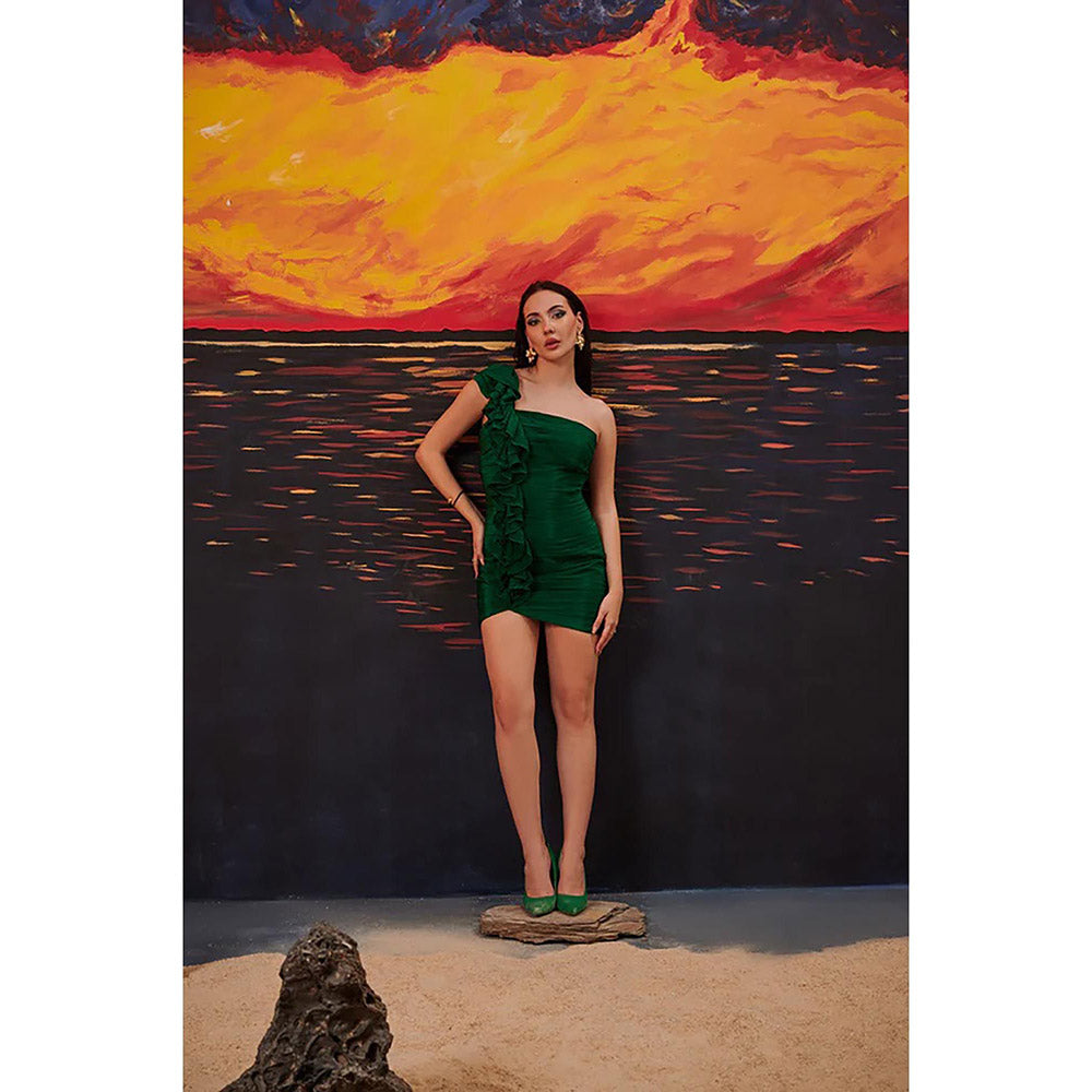 Kayjay by Kritika Jain Linda Green Mini Dress