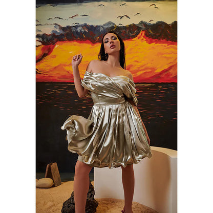 Kayjay by Kritika Jain Moscow Silver Mini Dress