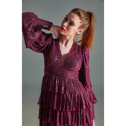 Kayjay by Kritika Jain Nom Nom Wine Mini Dress