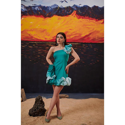 Kayjay by Kritika Jain Ocean Green Mini Dress