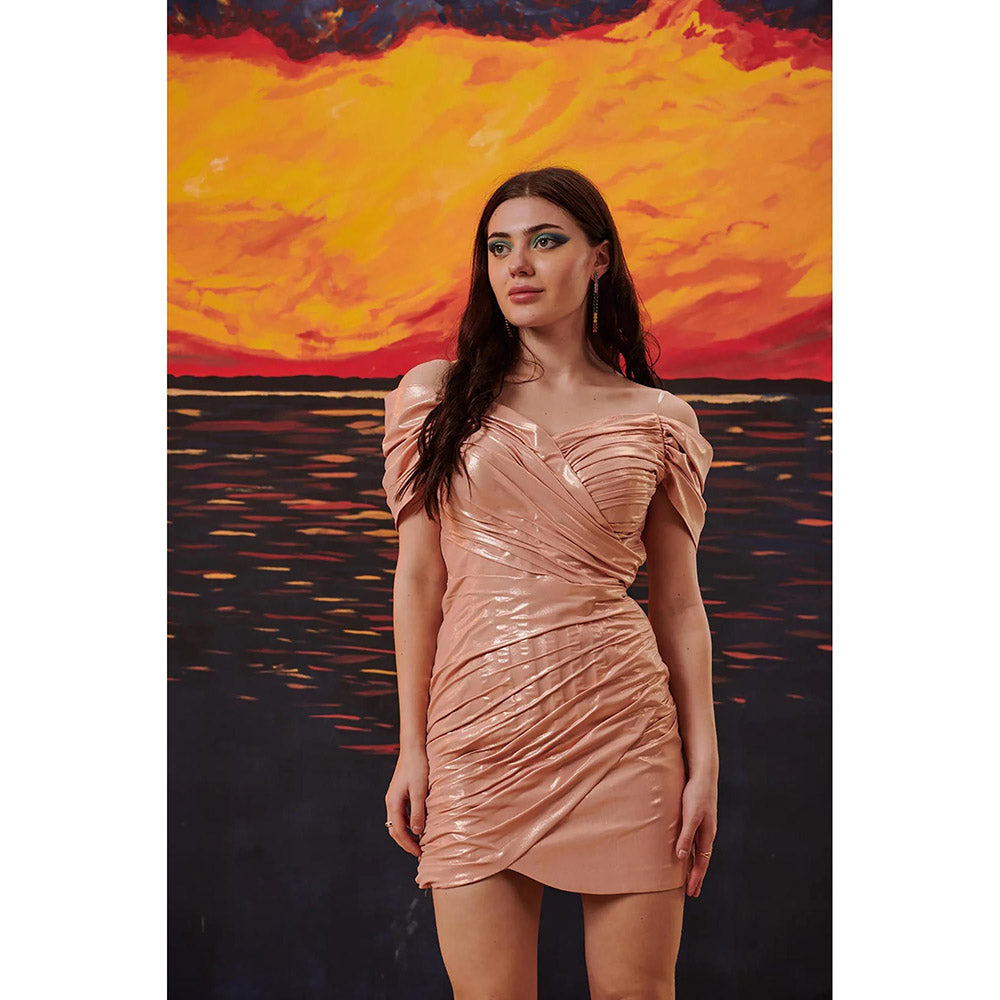 Kayjay by Kritika Jain Peachish Peach Mini Dress