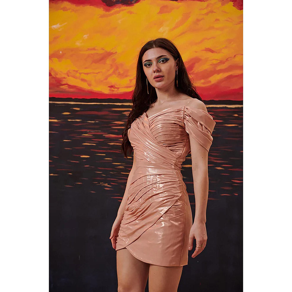 Kayjay by Kritika Jain Peachish Peach Mini Dress