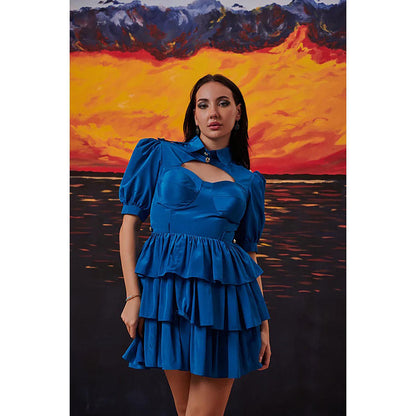 Kayjay by Kritika Jain Schoolgirl Blue Mini Dress