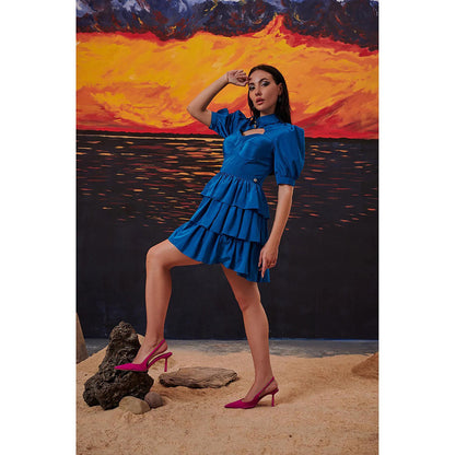 Kayjay by Kritika Jain Schoolgirl Blue Mini Dress