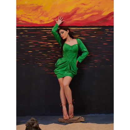 Kayjay by Kritika Jain Selena Green Mini Dress