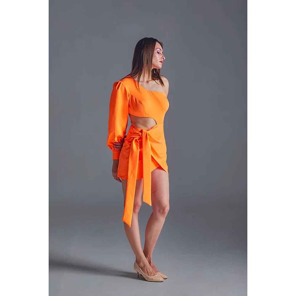 Kayjay by Kritika Jain Vitamins Orange Mini Dress