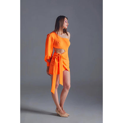 Kayjay by Kritika Jain Vitamins Orange Mini Dress