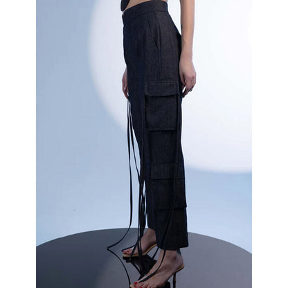 Kayjay by Kritika Jain Black Self Design Co-Ord (Set of 2)