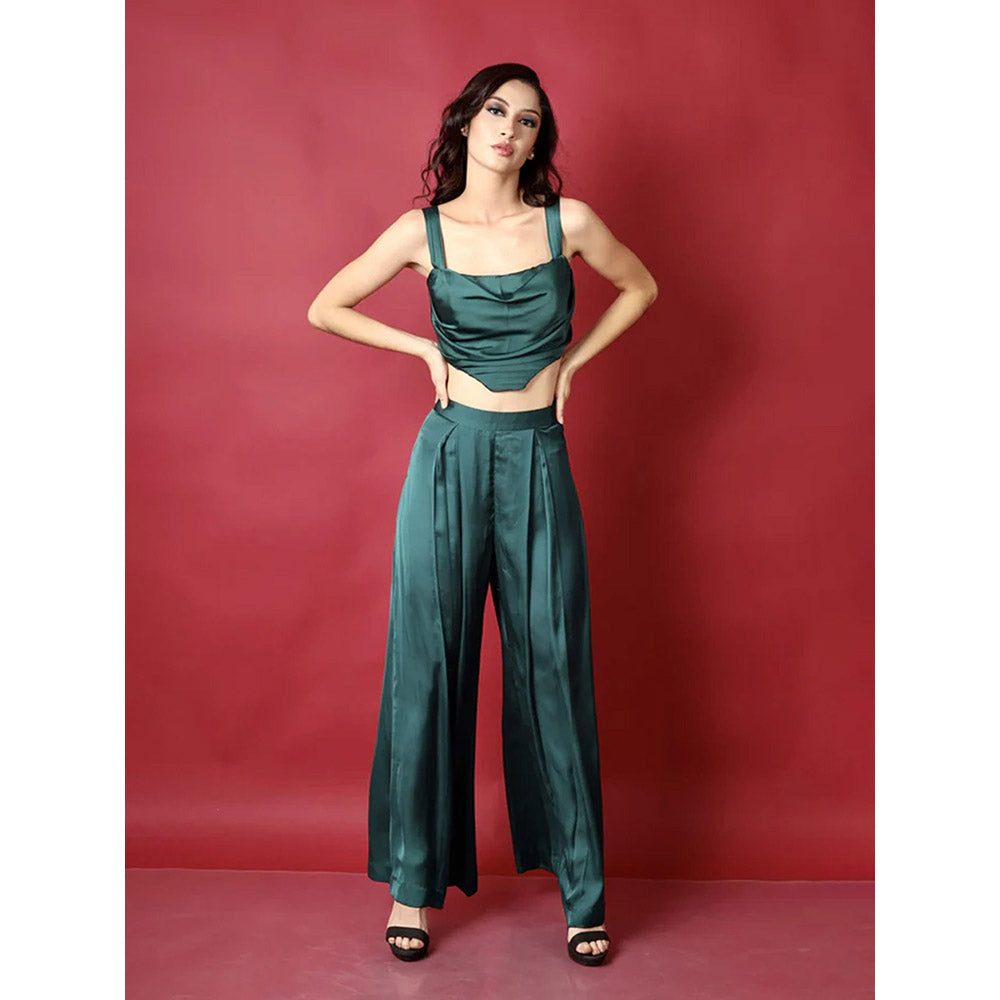 Kayjay by Kritika Jain Green Solid Co-Ord (Set of 2)