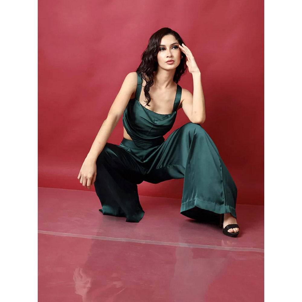Kayjay by Kritika Jain Green Solid Co-Ord (Set of 2)