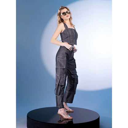 Kayjay by Kritika Jain Grey Self Design Co-Ord (Set of 2)