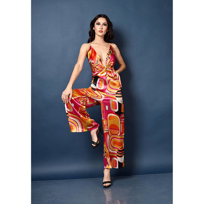 Kayjay by Kritika Jain V-Neck Sleeveless Rainbow Jumpsuit