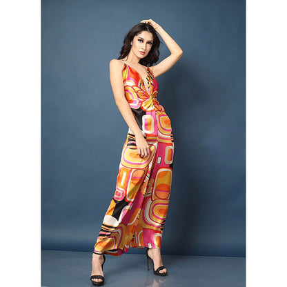 Kayjay by Kritika Jain V-Neck Sleeveless Rainbow Jumpsuit
