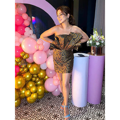 Kayjay by Kritika Jain Strict Draped Front Short Dress