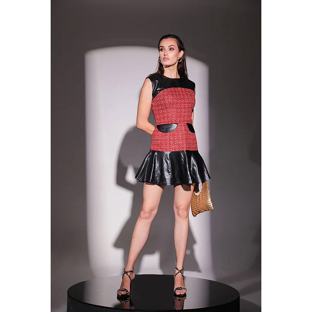Kayjay by Kritika Jain Red and Black Kiah Dress