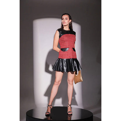 Kayjay by Kritika Jain Red and Black Kiah Dress