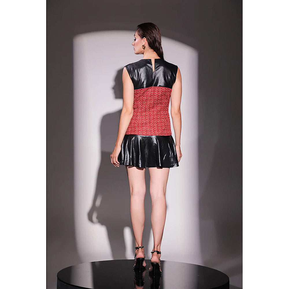 Kayjay by Kritika Jain Red and Black Kiah Dress