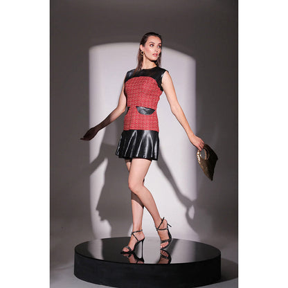 Kayjay by Kritika Jain Red and Black Kiah Dress