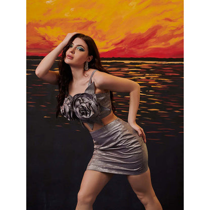 Kayjay by Kritika Jain Danya Crop Top with Skirt (Set of 2)