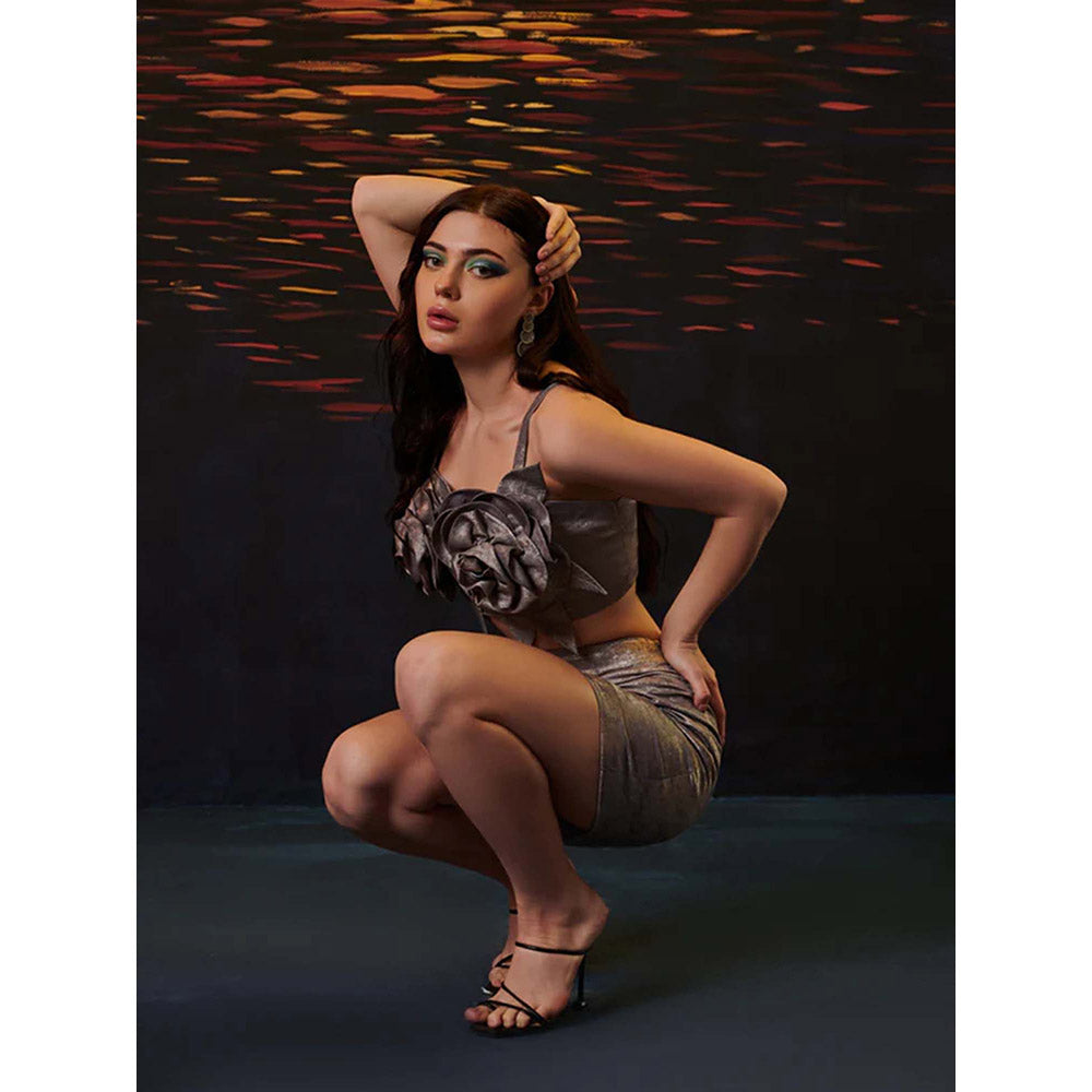 Kayjay by Kritika Jain Danya Crop Top with Skirt (Set of 2)