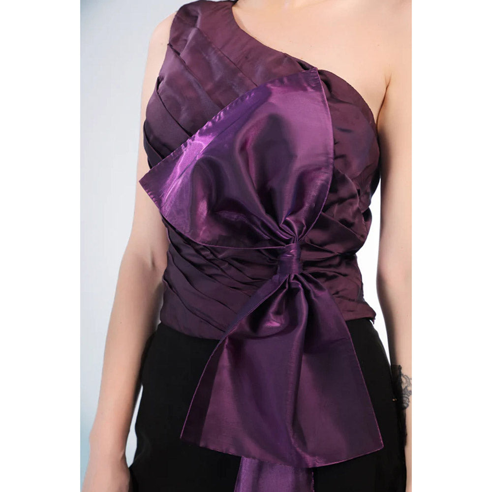 Kayjay by Kritika Jain One Shoulder Bow Hanging Beatrice Top