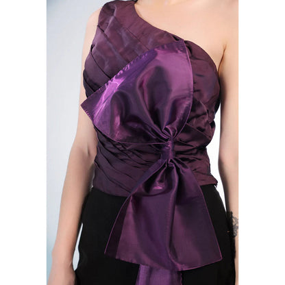 Kayjay by Kritika Jain One Shoulder Bow Hanging Beatrice Top