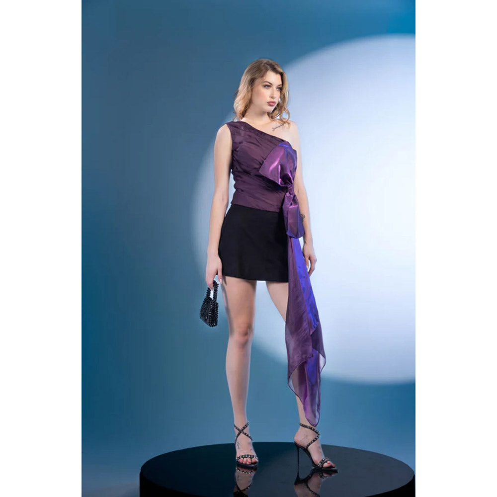 Kayjay by Kritika Jain One Shoulder Bow Hanging Beatrice Top