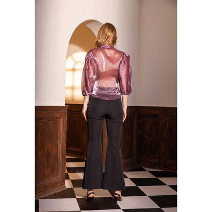 Kayjay by Kritika Jain Elegant Wrap Design Puff Sleeves Vivien Top