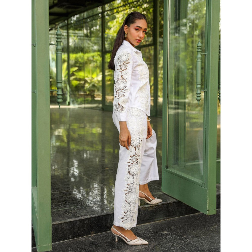 Kay Kay BY KKHUSHI SAHAII Womens White Davey Co Ord (Set of 2)