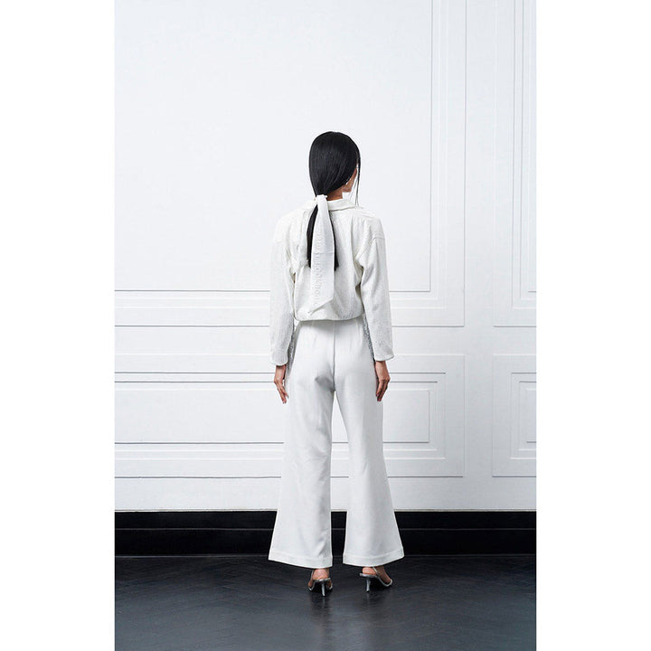 Kay Kay BY KKHUSHI SAHAII Tora White Embellished Jacket with Bralette and Pant (Set of 3)