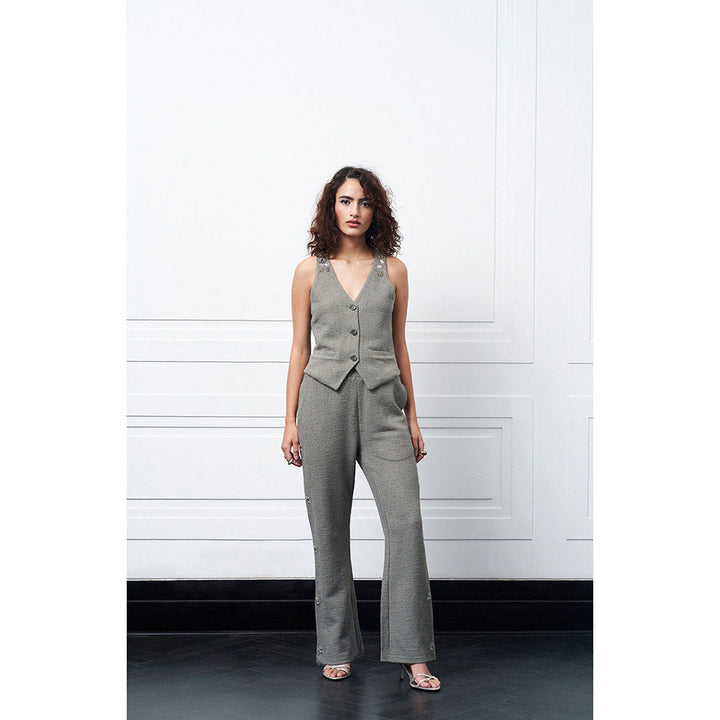 Kay Kay BY KKHUSHI SAHAII Elsie Grey Textured Co-Ord (Set of 2)