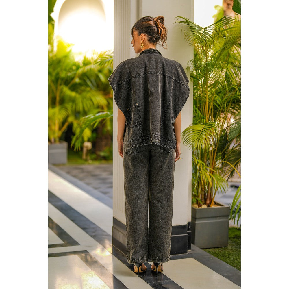 Kay Kay BY KKHUSHI SAHAII Reyna Denim Co-Ord (Set of 2)