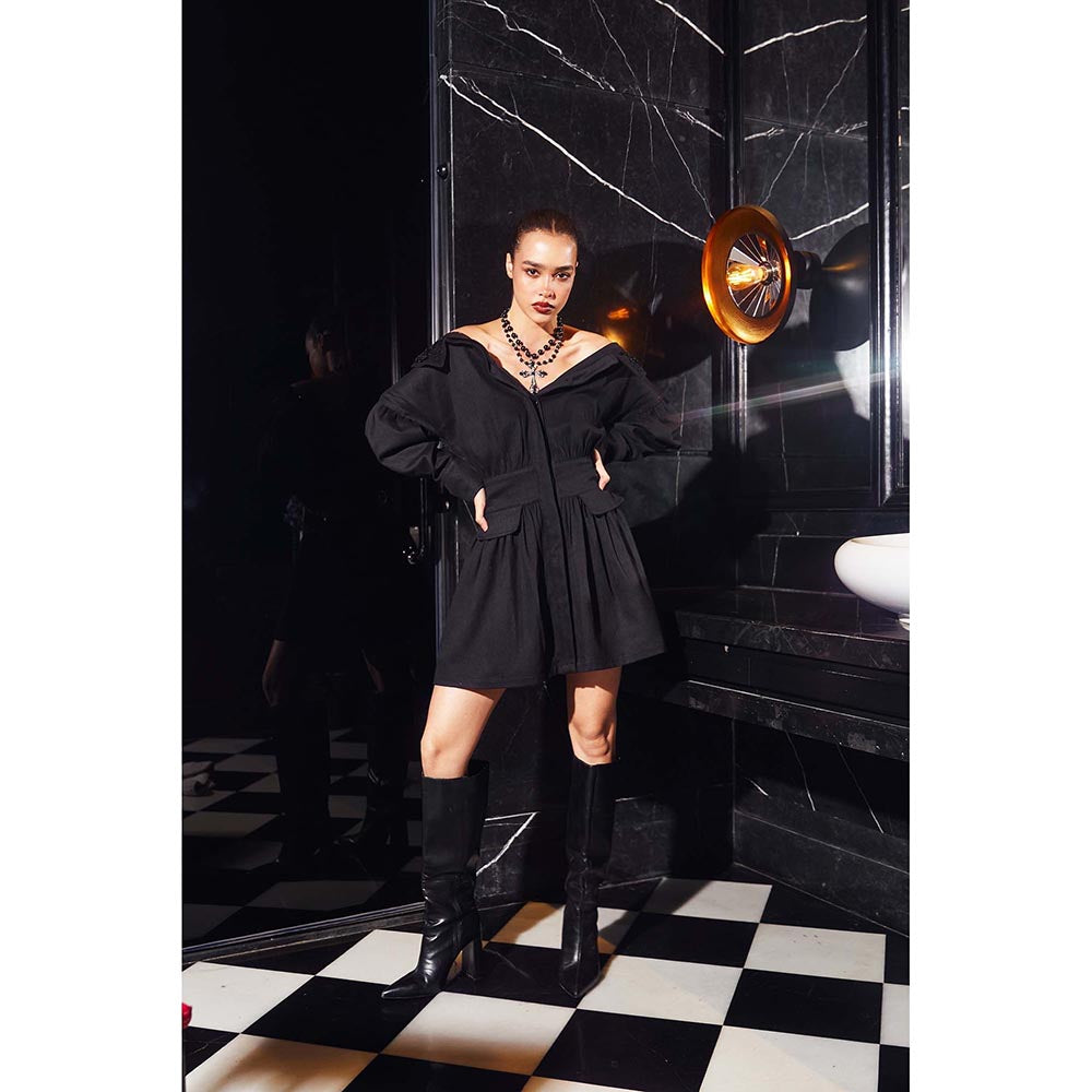 Kay Kay BY KKHUSHI SAHAII Vivianne Black Dress