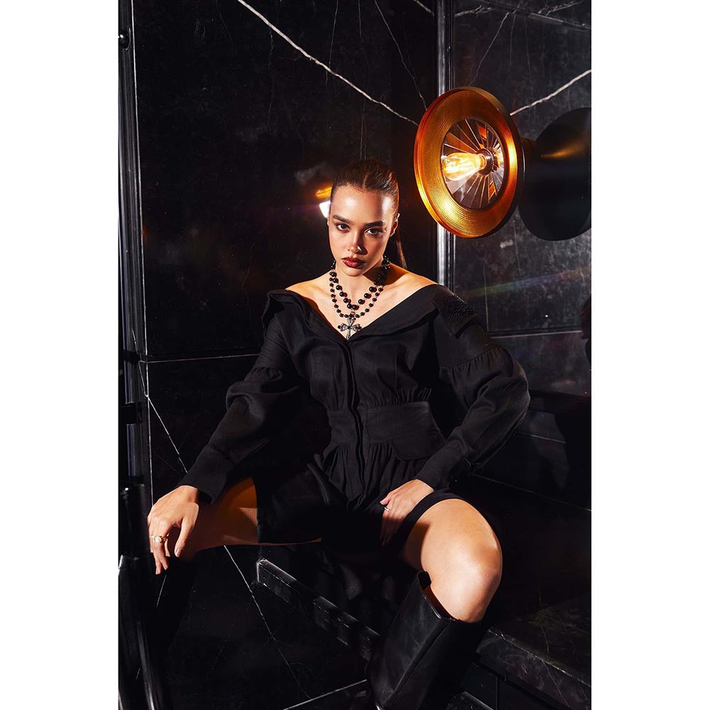 Kay Kay BY KKHUSHI SAHAII Vivianne Black Dress