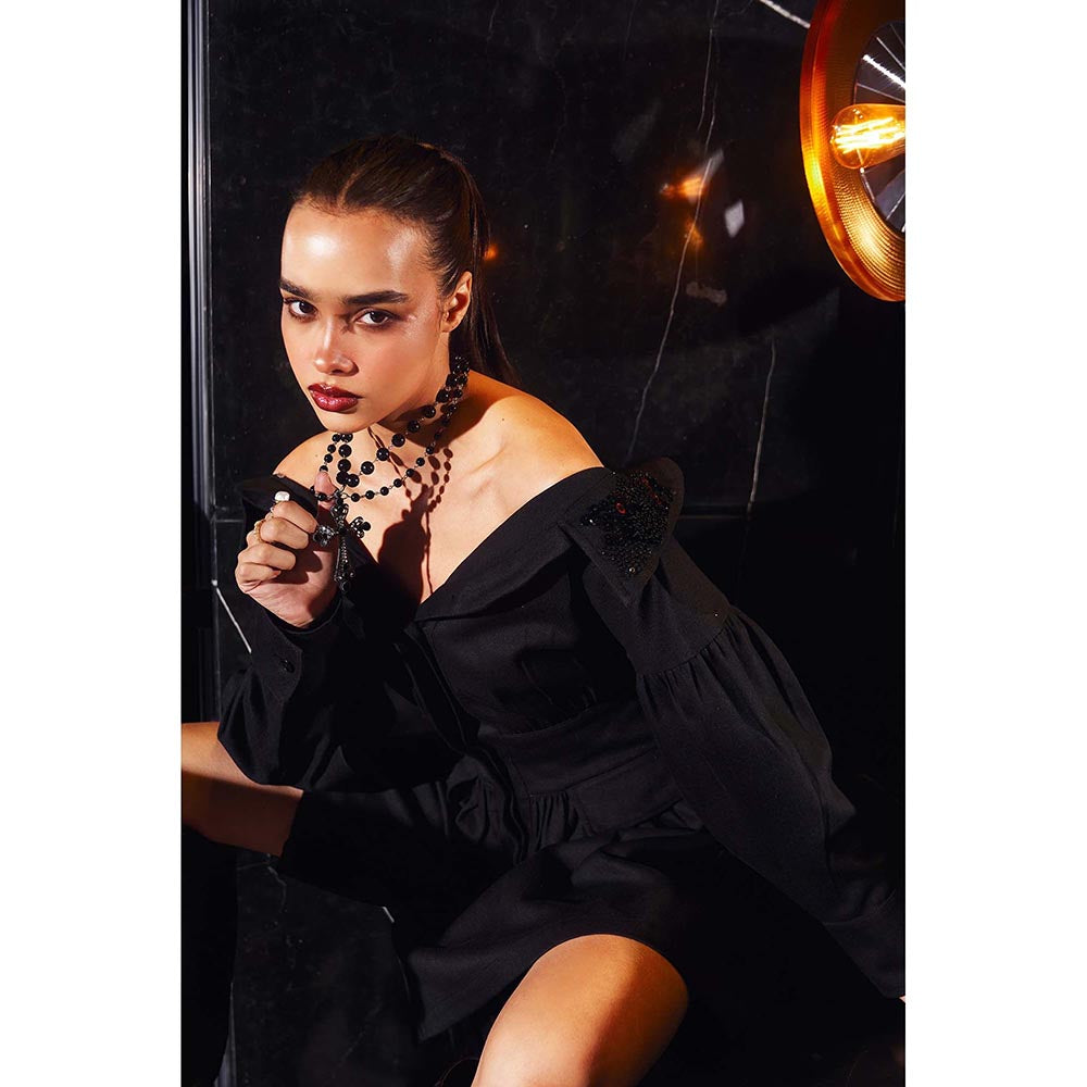 Kay Kay BY KKHUSHI SAHAII Vivianne Black Dress
