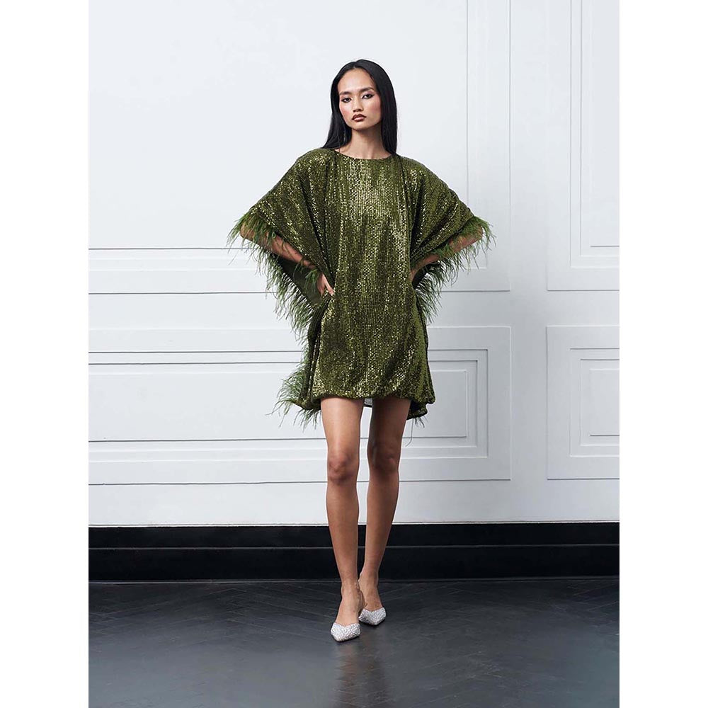 Kay Kay BY KKHUSHI SAHAII Hugo Dress In Green