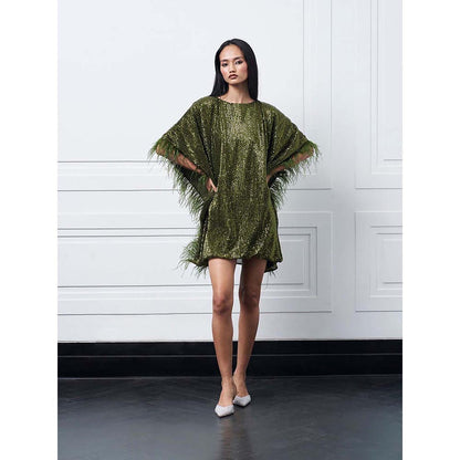 Kay Kay BY KKHUSHI SAHAII Hugo Dress In Green