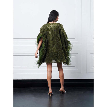 Kay Kay BY KKHUSHI SAHAII Hugo Dress In Green