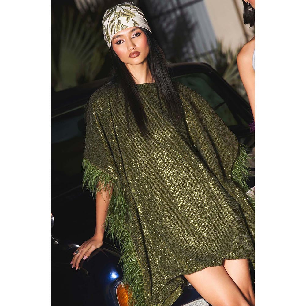 Kay Kay BY KKHUSHI SAHAII Hugo Dress In Green