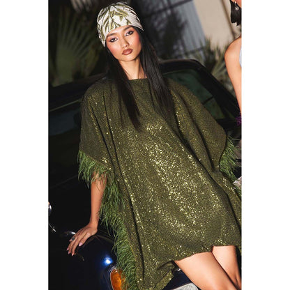 Kay Kay BY KKHUSHI SAHAII Hugo Dress In Green