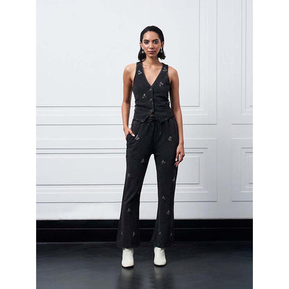 Kay Kay BY KKHUSHI SAHAII Tyra Black Embellished Co-Ord Set